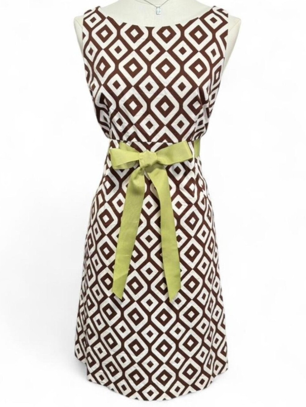 Vintage Jessica Howard Y2K Geometric Belted Dress Size 8